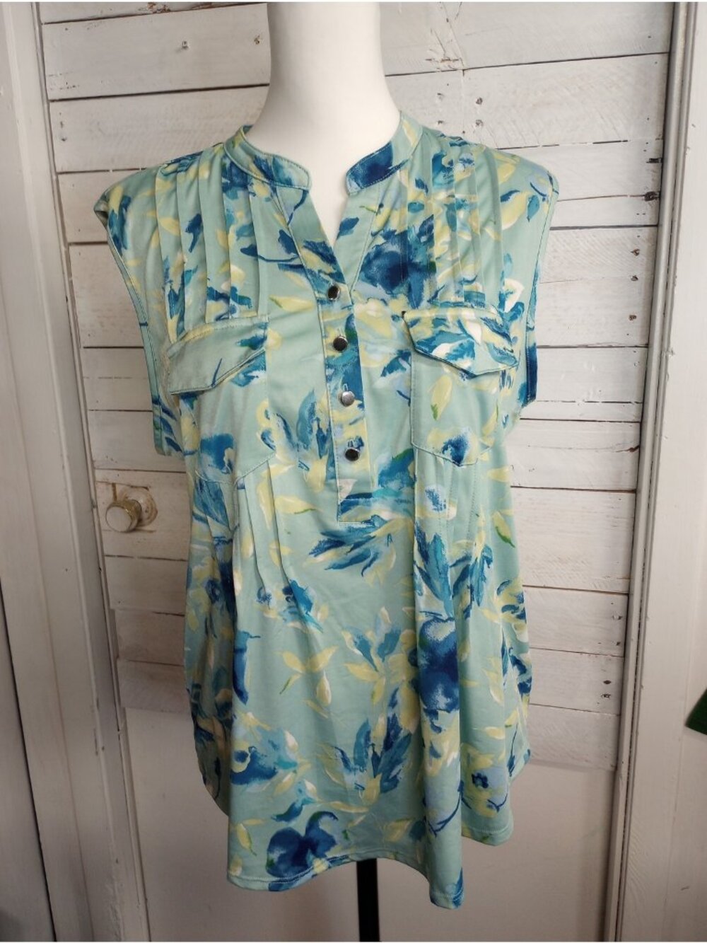 Cocomo Blouse Womens PXL Floral Sleeveless Top